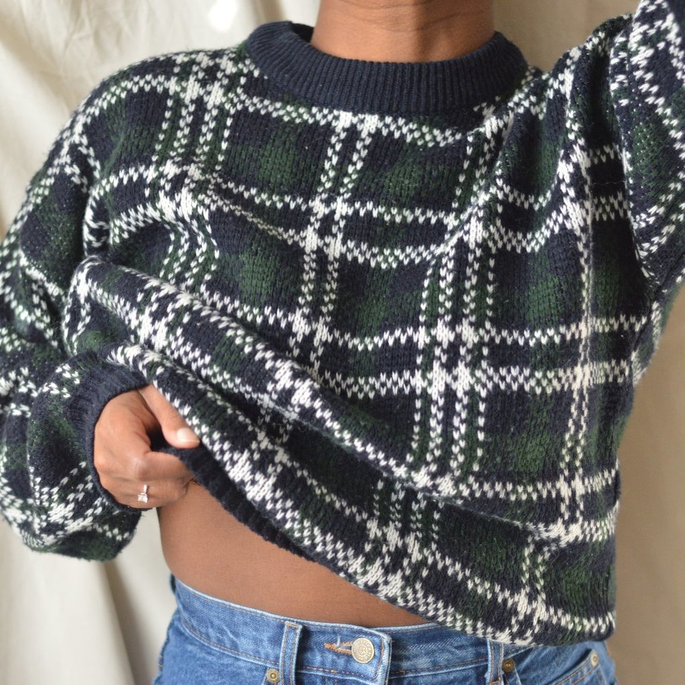 Vintage Plaid Sweater |M|